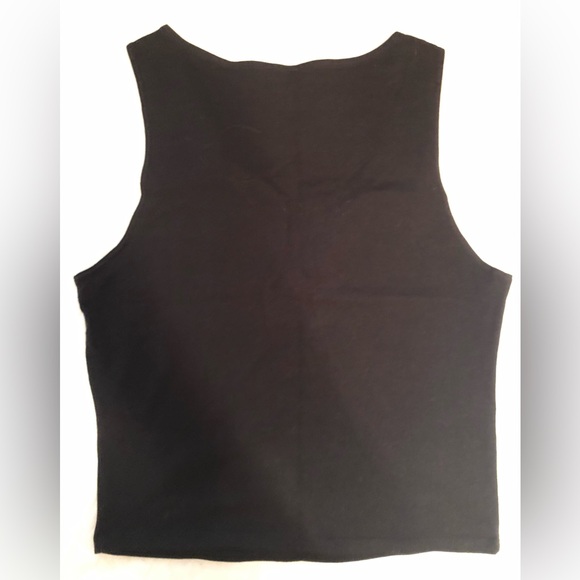 Garage black crop tank top - Picture 3 of 3
